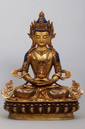 Picture of Aparmita Statue | Amitayus | Handmade | Gold Gilded