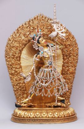 Picture of Vajrayogini Sculpture | Dakini | Handmade| Gold Gilded