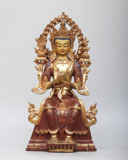 Picture of Maitreya Buddha| Hand Made | Gold Gilded