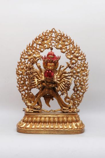 Picture of Kalachakra Statue | Handcarved | Gold Gilded