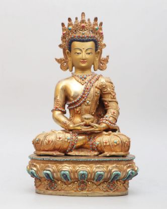 Picture of Crown Buddha | Crown Amitabh Buddha | Gold Gilded