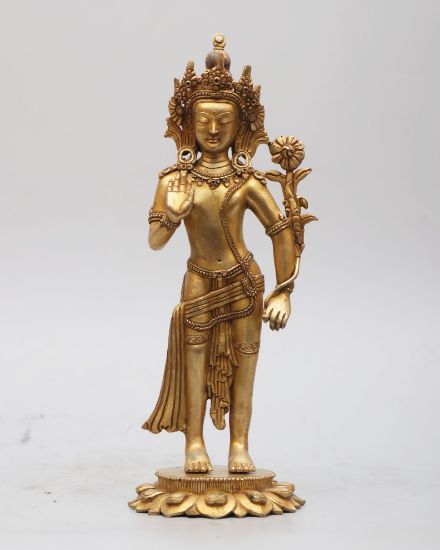 Picture of Lokeshwor Gold Gilded Statue | Statue of Commpassionate