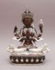 Picture of Khadcheri Statue | Chenrezig | Copper Oxidized | Silver Plated