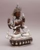 Picture of Khadcheri Statue | Chenrezig | Copper Oxidized | Silver Plated