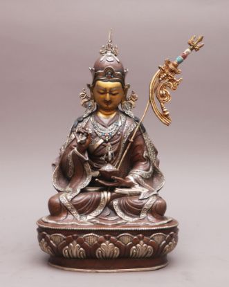 Picture of Tsokye Dorje | Guru | Handmade | Copper Oxidized | Silver Plated